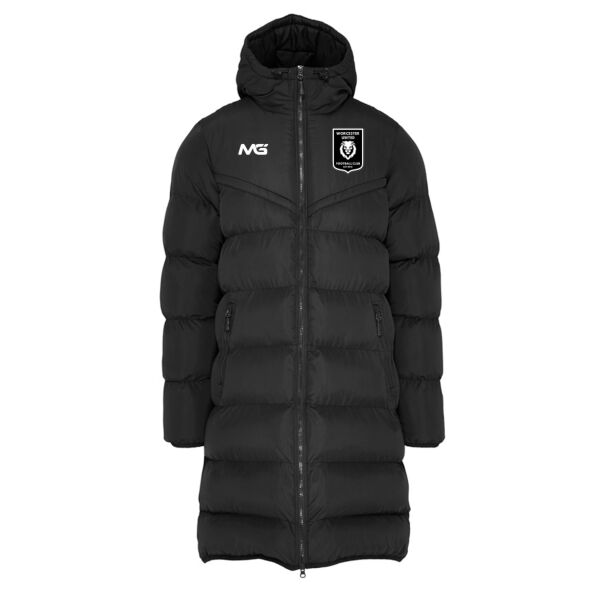 Worcester United Long Chevron Puffer Coat Thumbnail